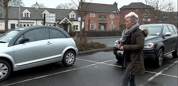  Dexy milf pisses herself in public and shows her ass to passing cars
